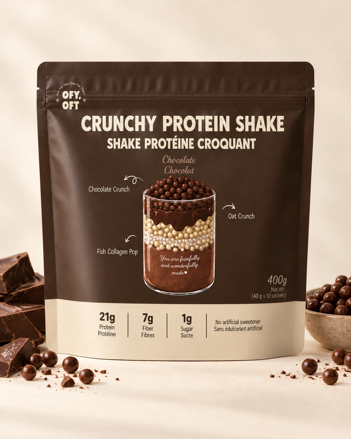 Crunchy Protein Shake — Chocolate (Pack of 10)
