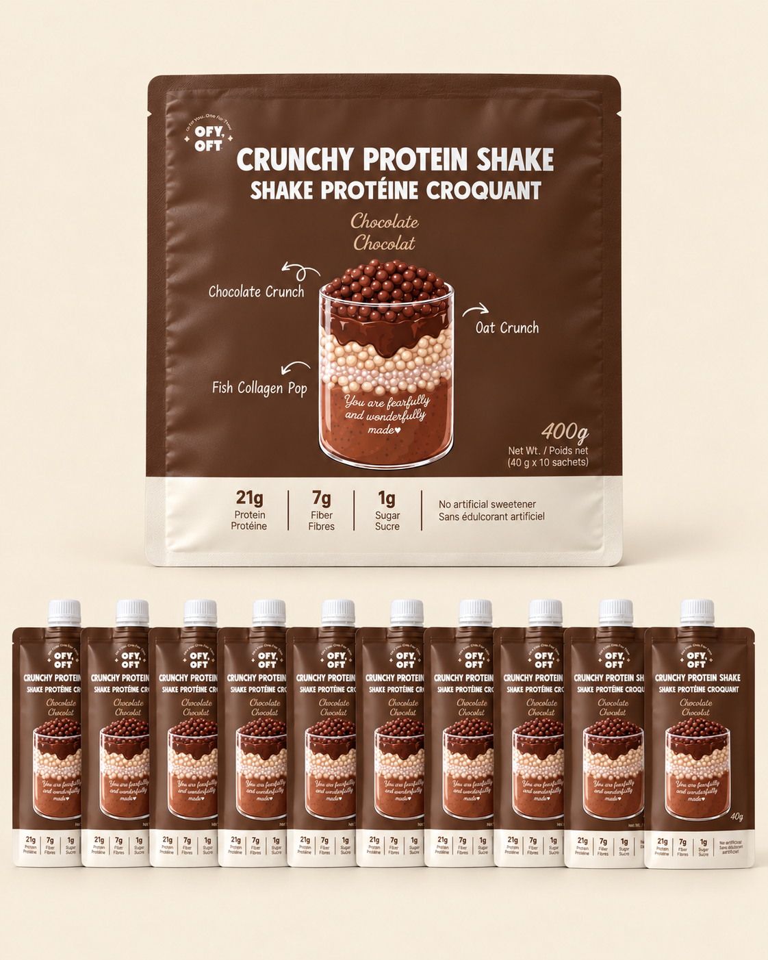 Crunchy Protein Shake — Chocolate (Pack of 10)